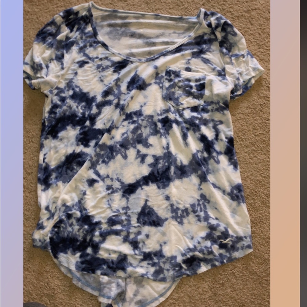 Hollister Blue Tie dye shirt